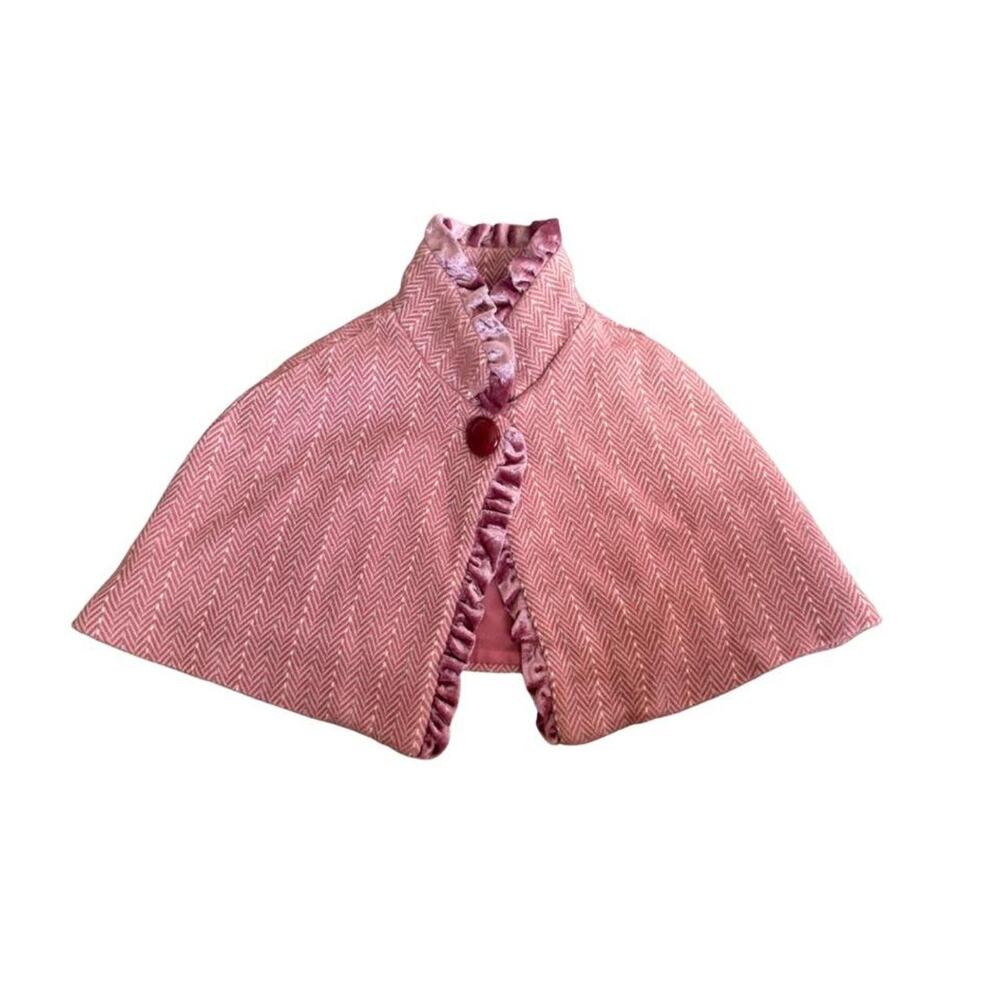 Y2K Pink Herringbone Nine West Cape